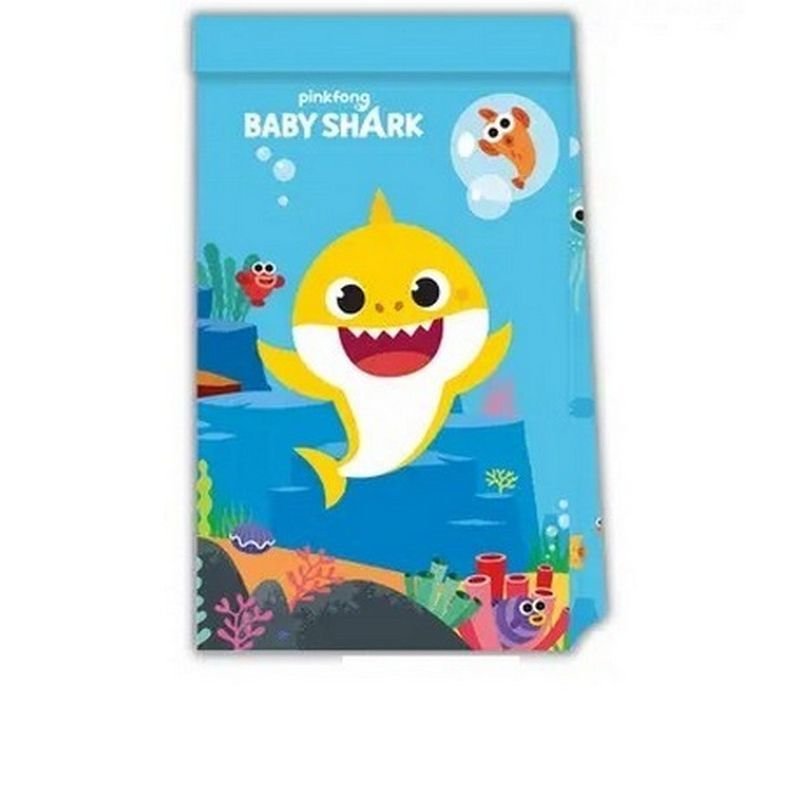 4 SACS EN PAPIER BÉBÉ REQUIN