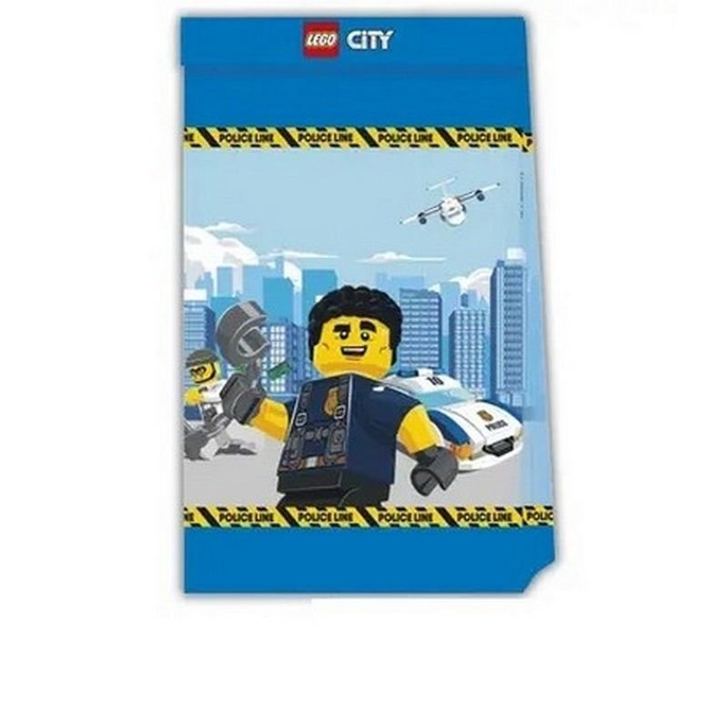 4 SACCHETTI DI CARTA LEGO CITY