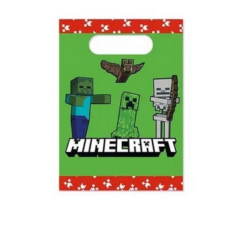 4 BORSE MINECRAFT 16 x 22 cm
