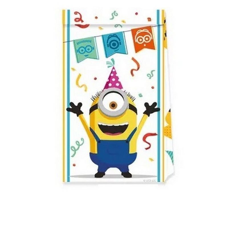 4 SACCHETTI DI CARTA DEI MINIONS