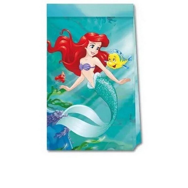 4 sacchetti di carta della Sirenetta Ariel