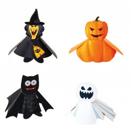 4 figurines d'Halloween en 3D