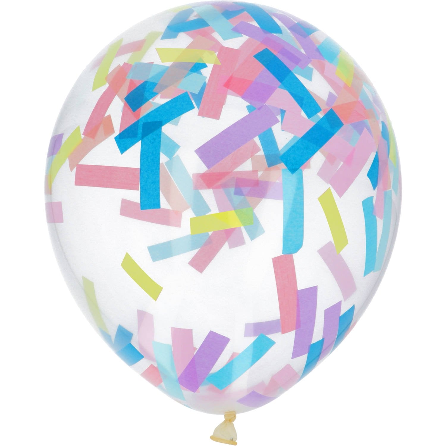 4 palloncini rettangolari coriandoli 30 cm