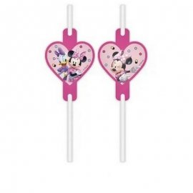 4 PAILLES EN PAPIER MINNIE