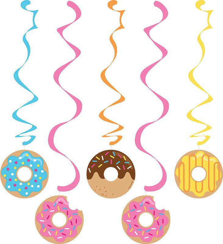 5 DECORACIONES COLGANTES DONUT TIME