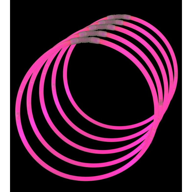 50 colliers roses lumineux