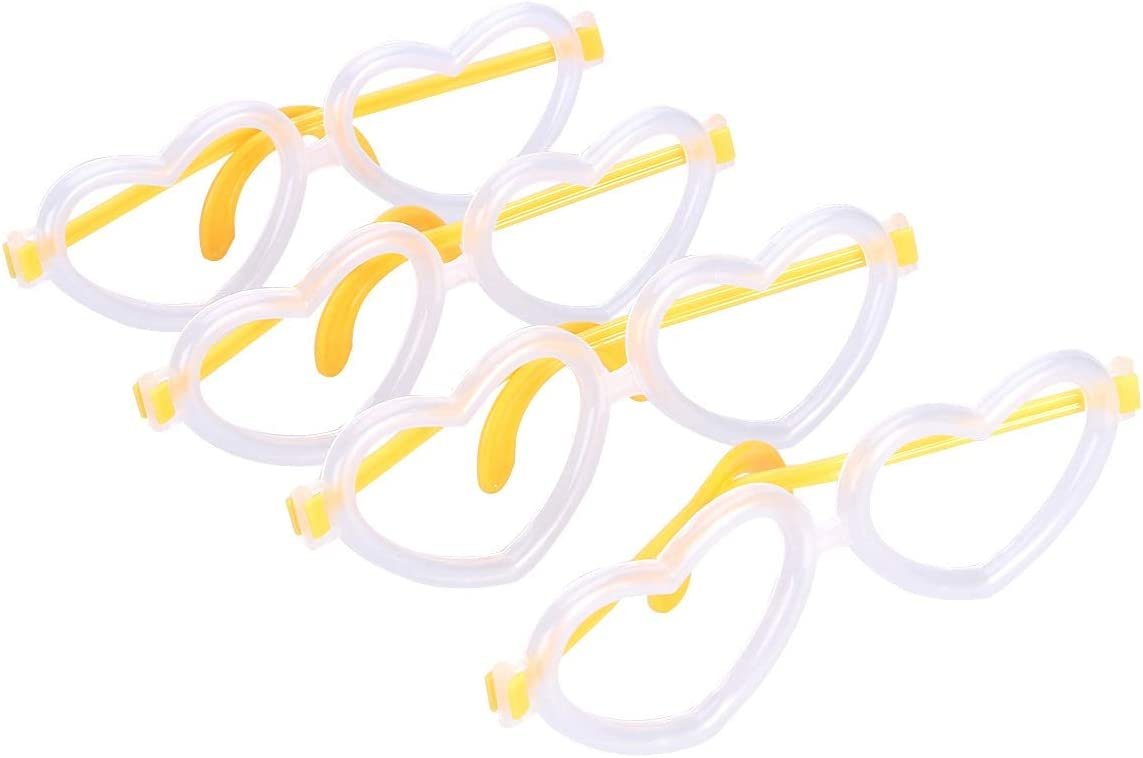 50 connecteurs de lunettes lumineux en forme de cœur