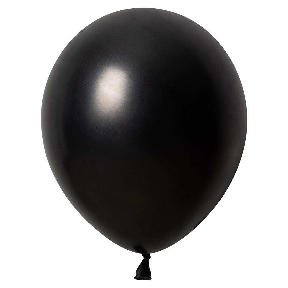 50 Globos Negro Metallic 30 cm