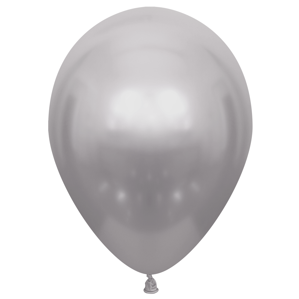 50 palloncini argento lucido 30 cm