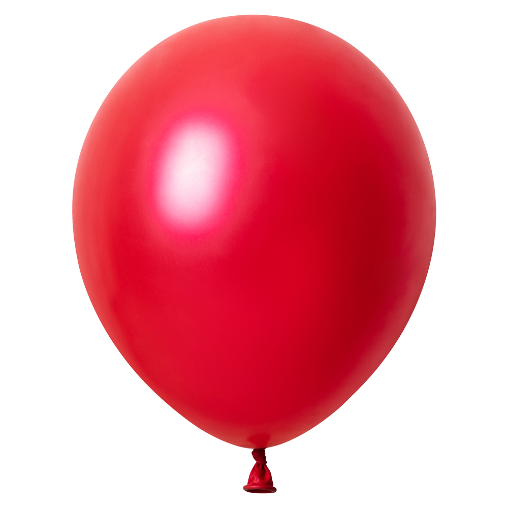 50 palloncini rosso ciliegia metallizzati da 30 cm