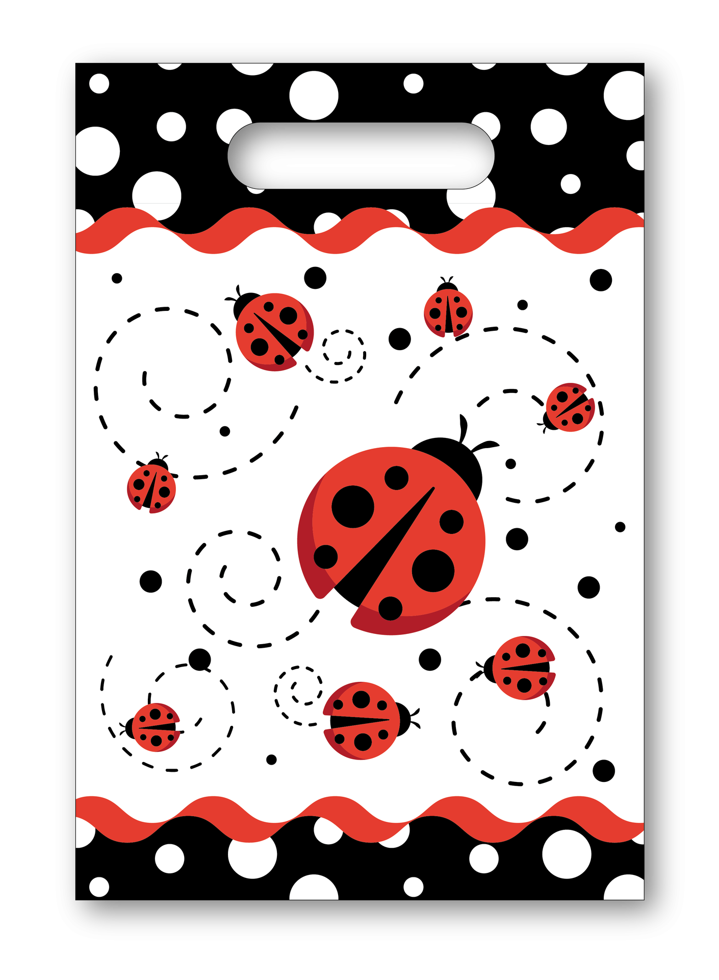 6 borse fantasia a forma di coccinella
