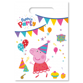 6 sacchetti rettangolari di Peppa Pig