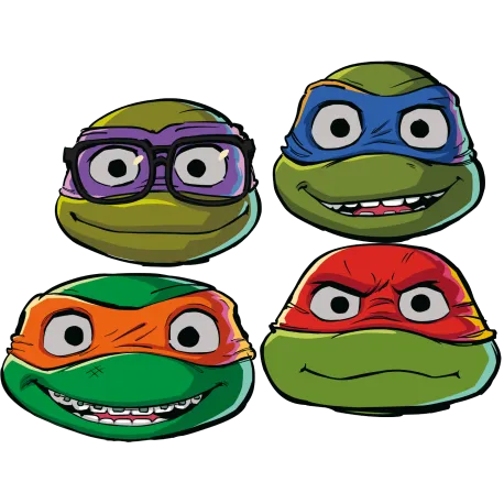 6 maschere delle Tartarughe Ninja