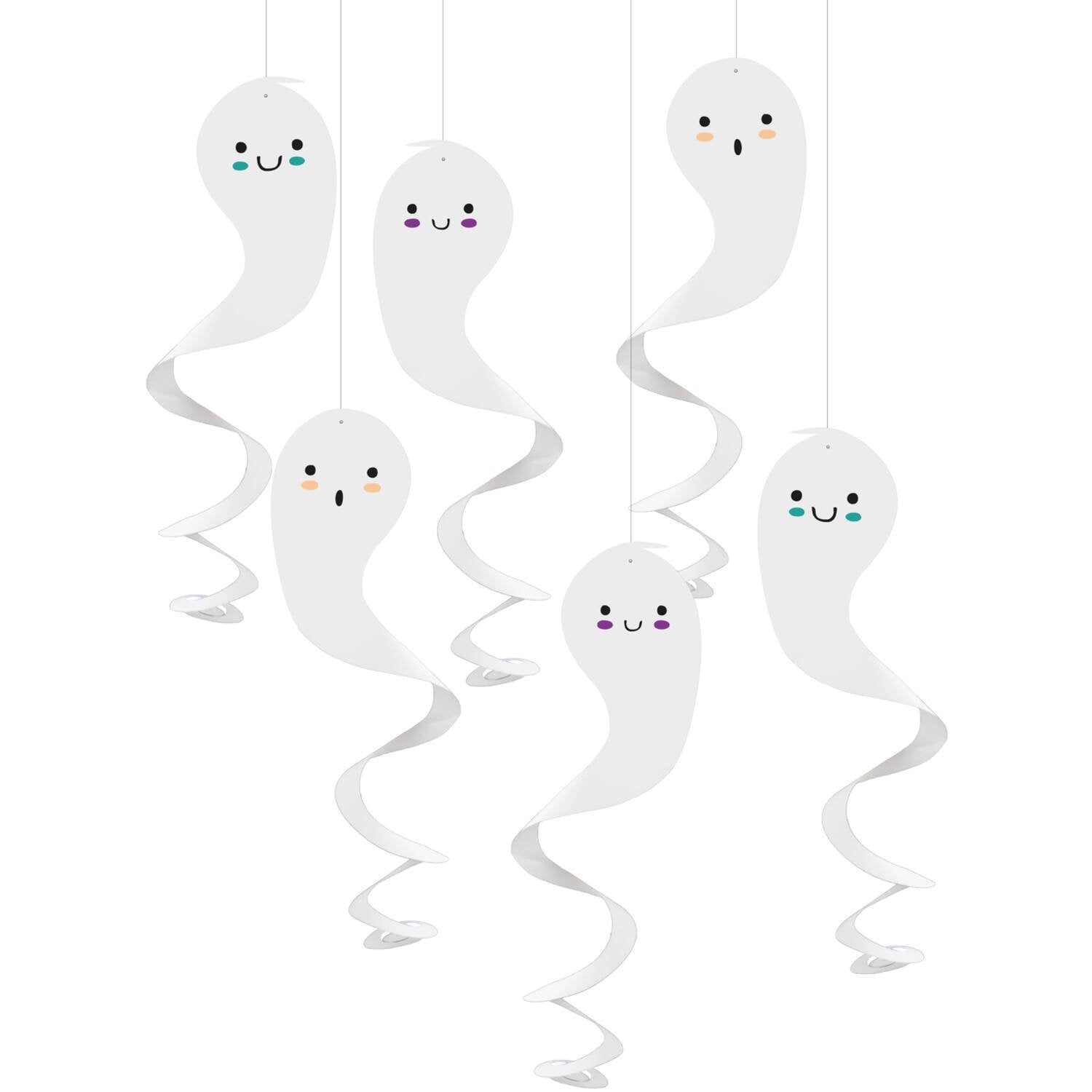 6 pendenti fantasma 70 cm
