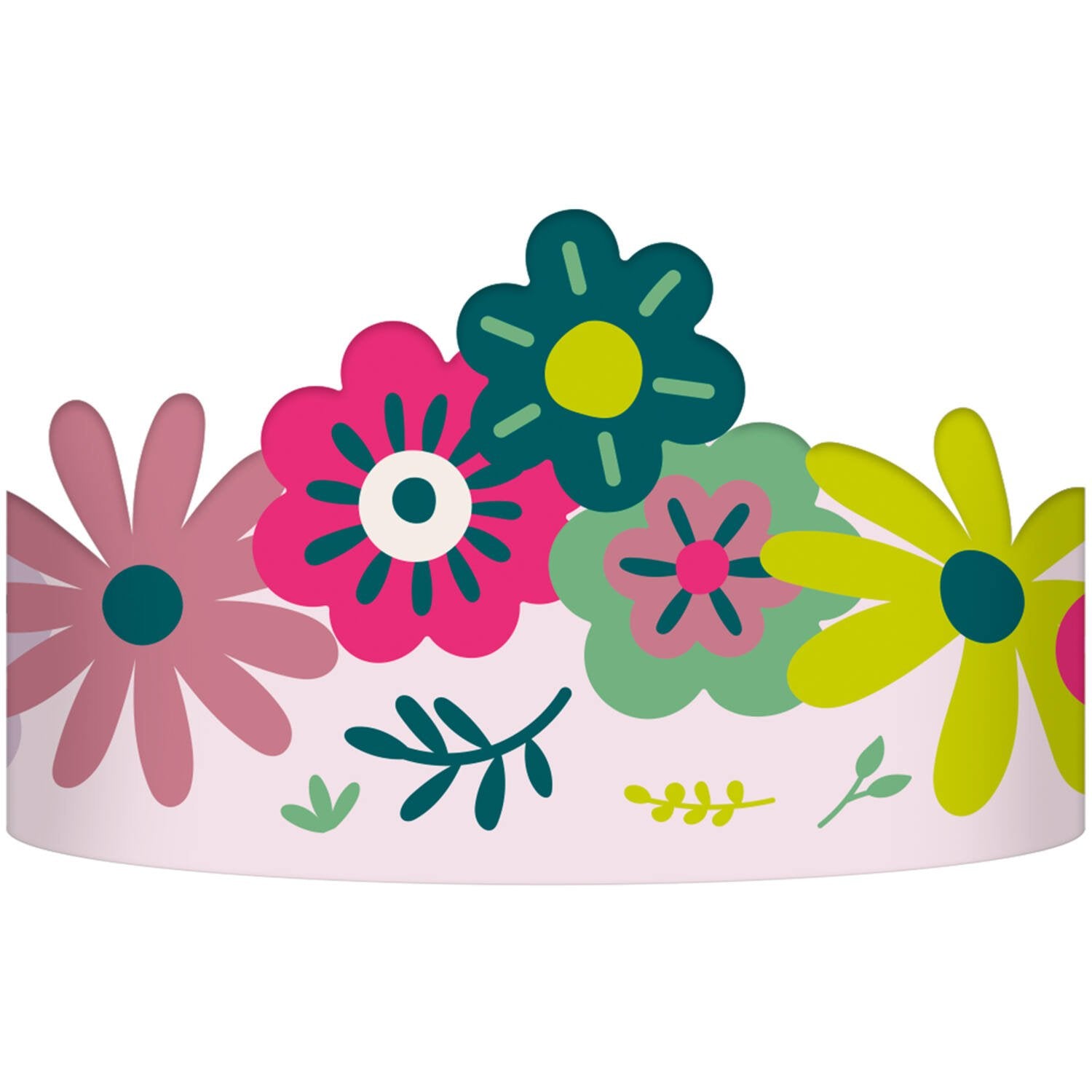 6 ghirlande di fiori di carta