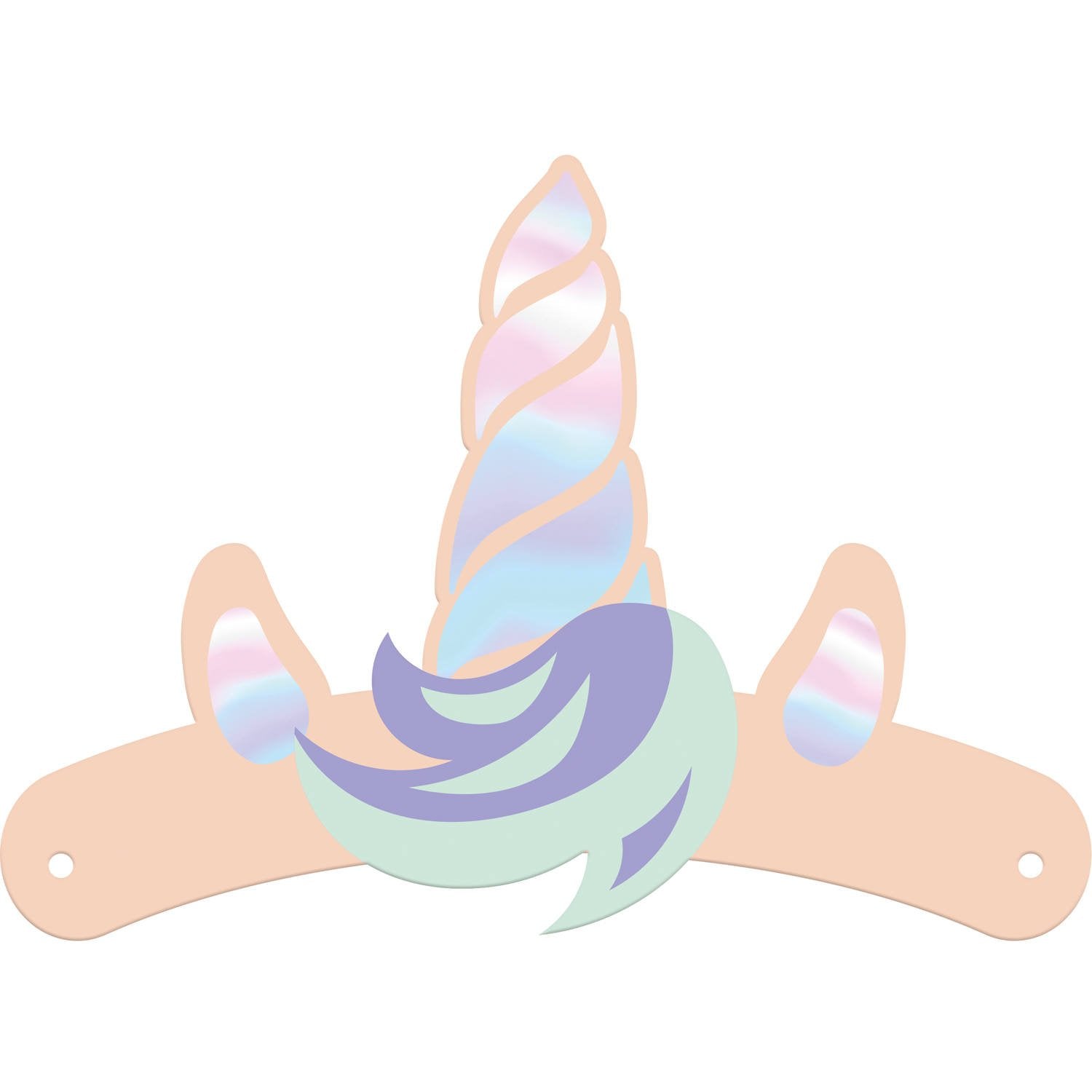 6 serre-têtes licorne en papier