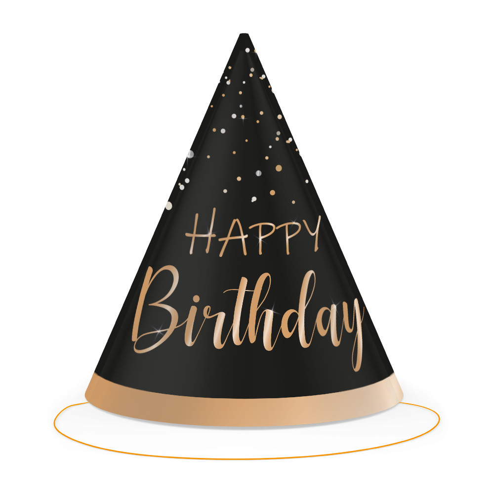 6 GORROS ELEGANT GOLD