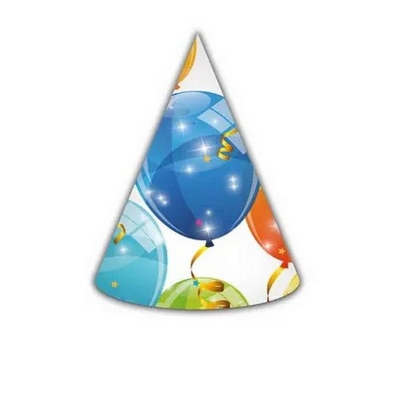 6 chapeaux de ballons scintillants