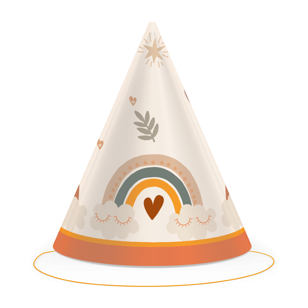 6 Gorros  Boho Rainbow