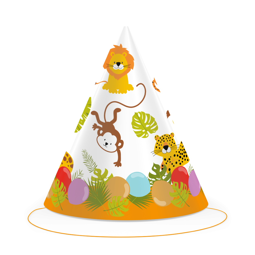 6 Gorros JUNGLE ANIMALS