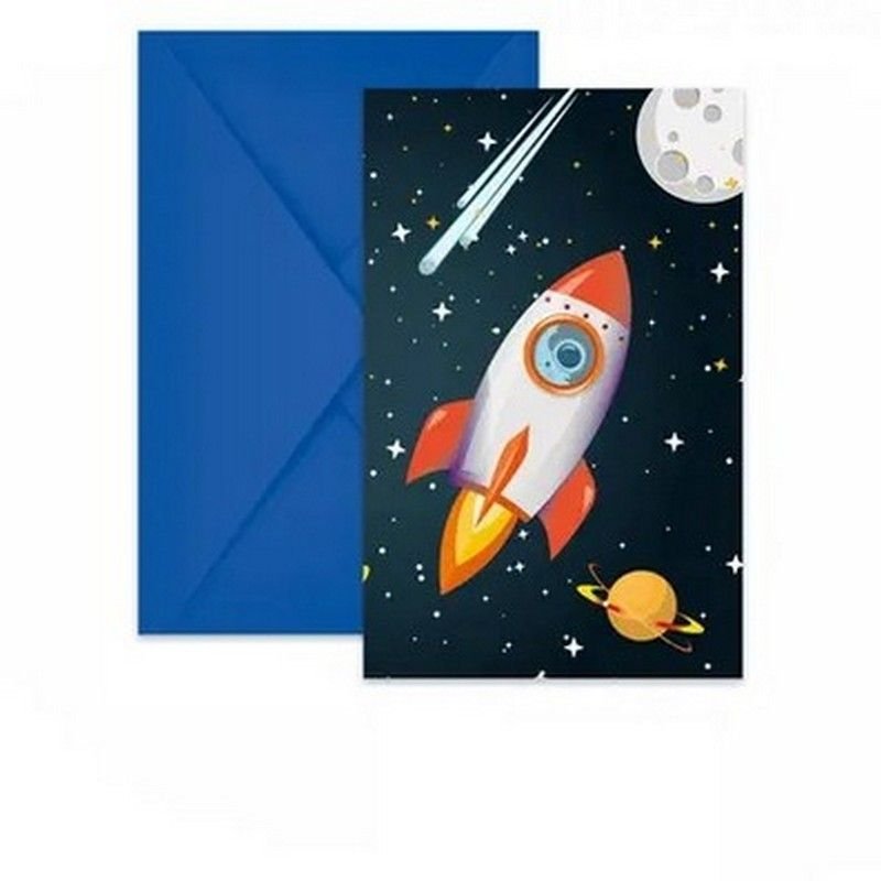 6 INVITI SPAZIALI ROCKET