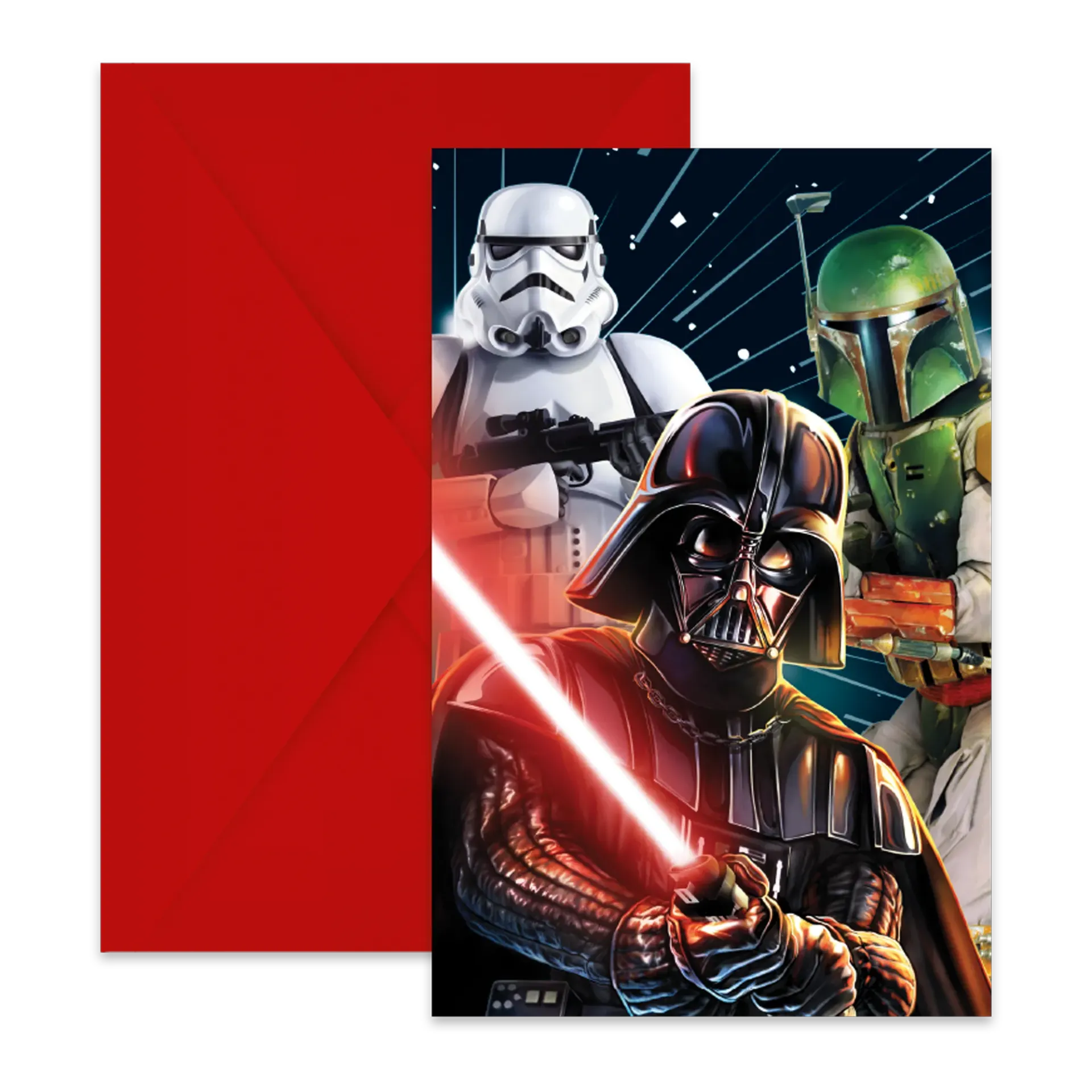 6 INVITATIONS STAR WARS