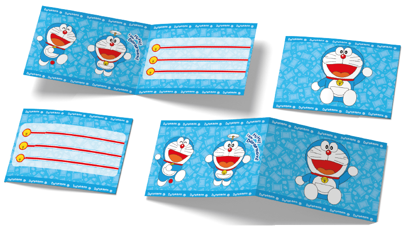 6 inviti Doraemon 240 x 80 mm