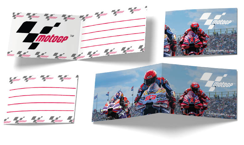 6 invitations Moto GP 240 x 80 mm