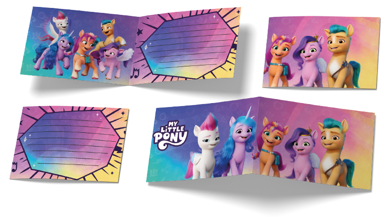 6 inviti My Little Pony 240 x 80 mm