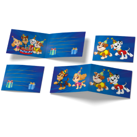 6 invitations Pat' Patrouille 240 x 80 mm