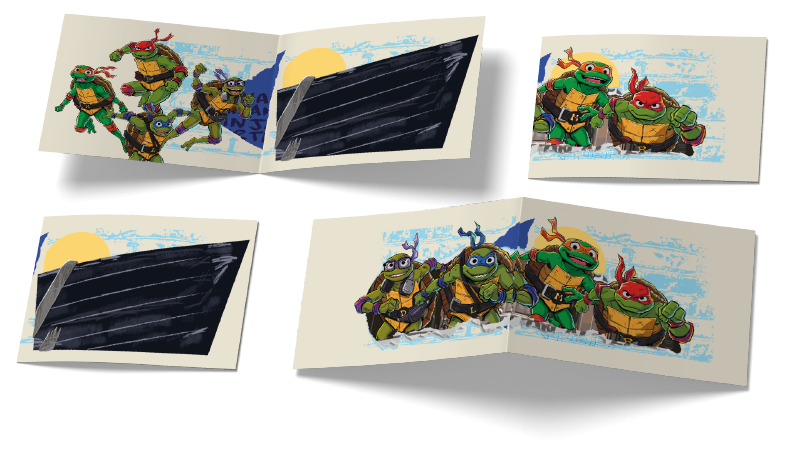 6 inviti Teenage Mutant Ninja Turtles 240 x 80 mm
