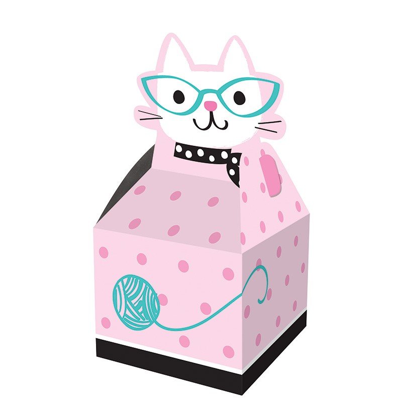 8 BOÎTES CADEAUX 23 x 9 x 9 CM FÊTE DES CHATS