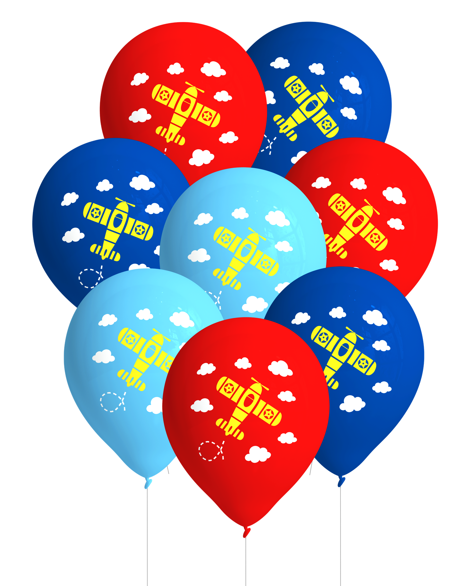8 PALLONCINI IN LATTICE 27 CM LIL AIRPLANE