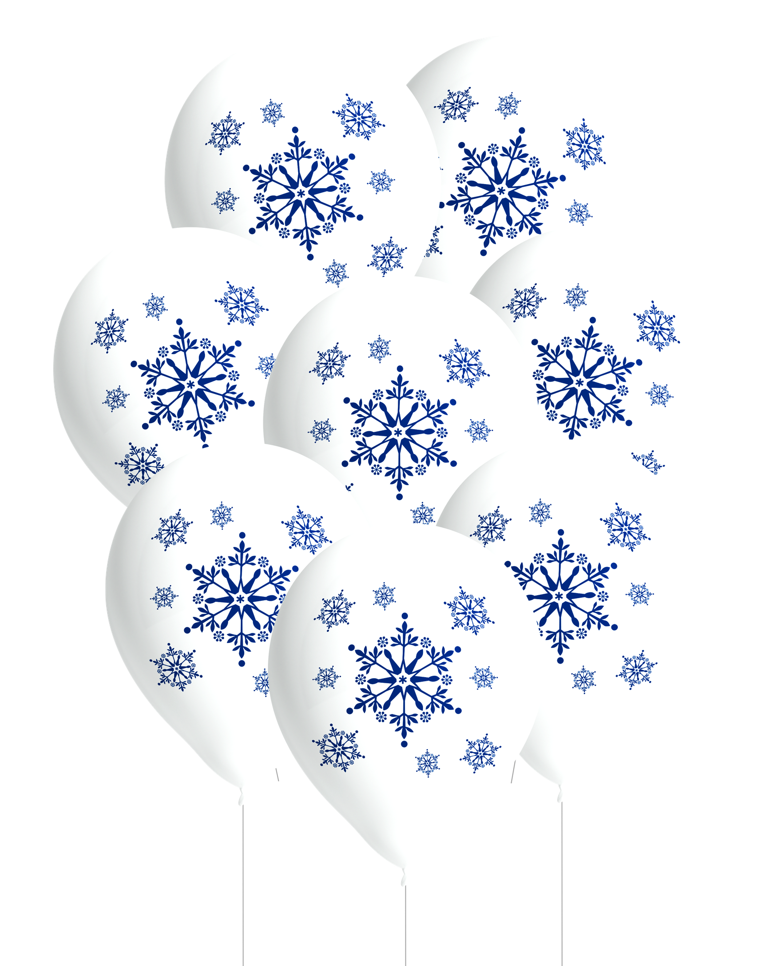 8 palloncini in lattice da 27 cm a forma di fiocchi di neve
