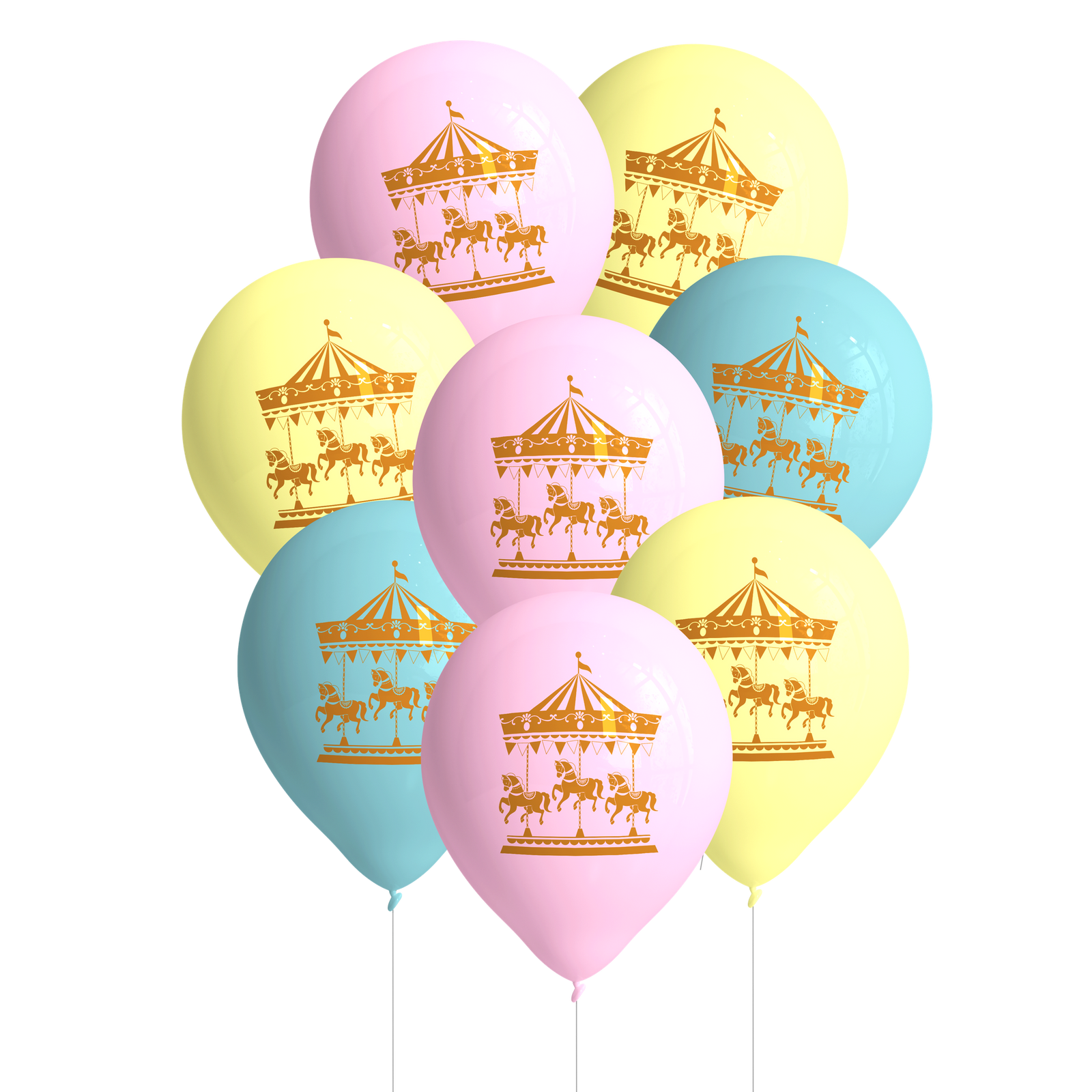 8 palloncini in lattice da 27 cm a carosello