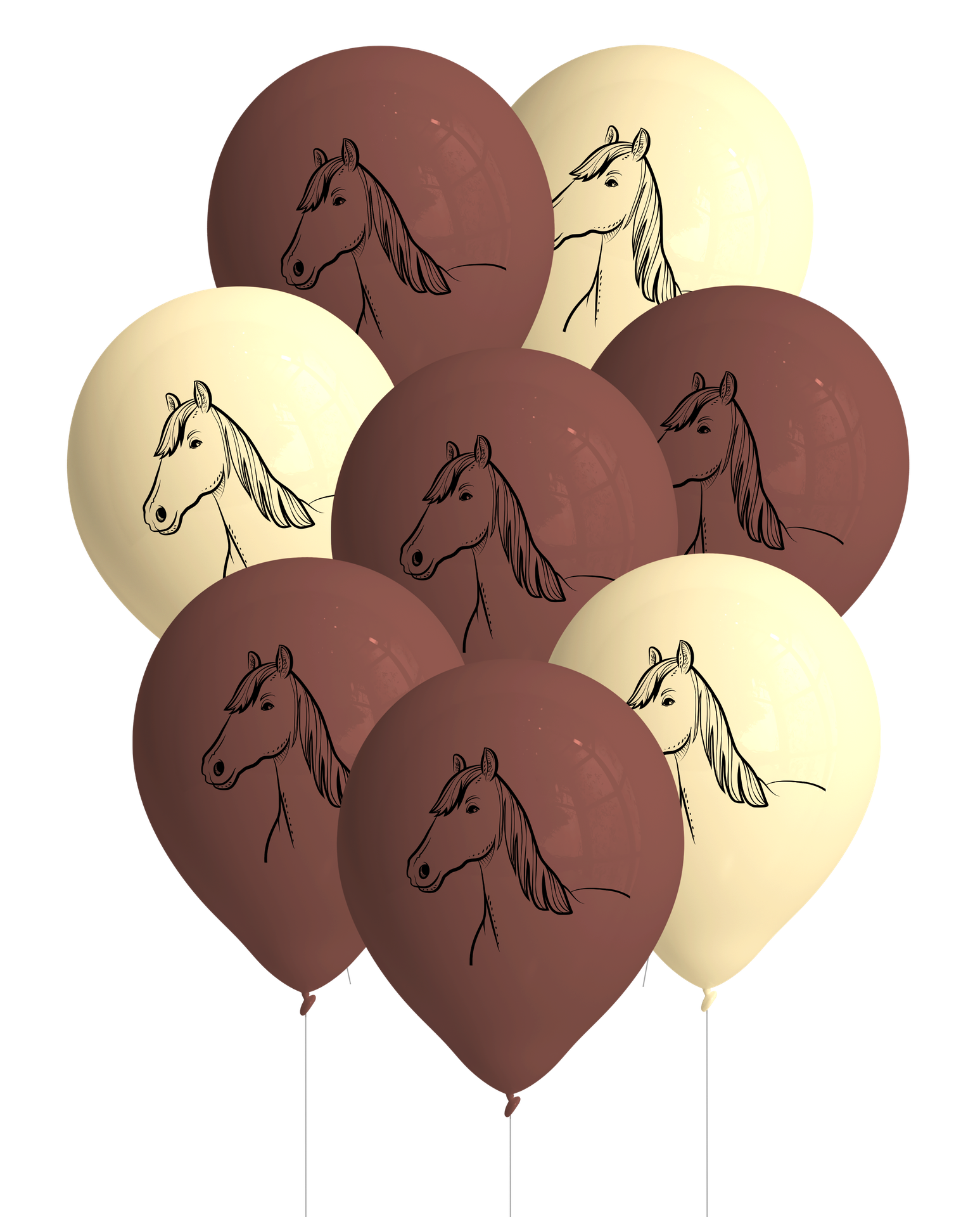 8 Globos Horse And Pony