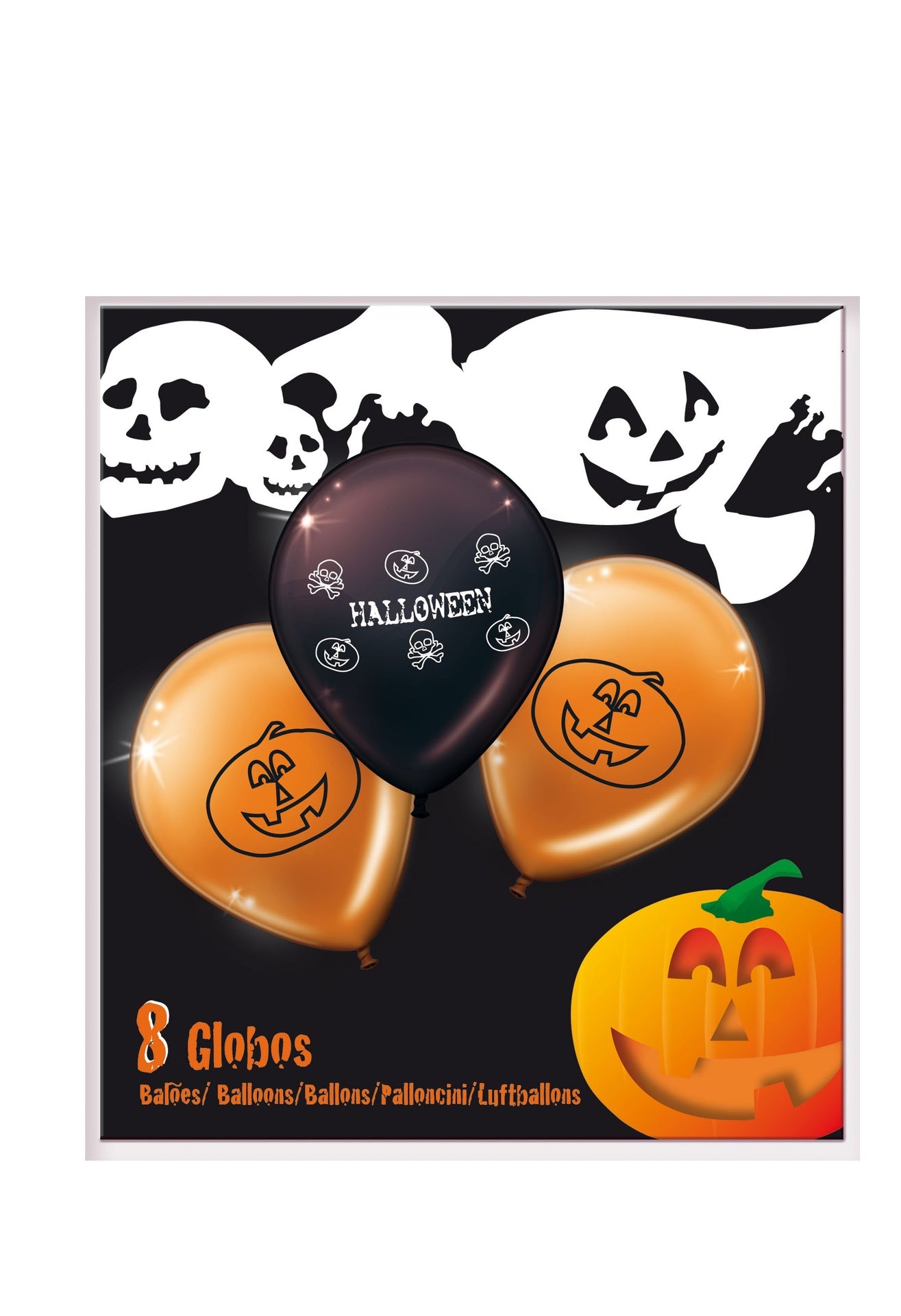 8 ballons en latex pour Halloween