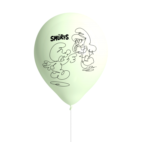 8 Globos Latex Pitufos