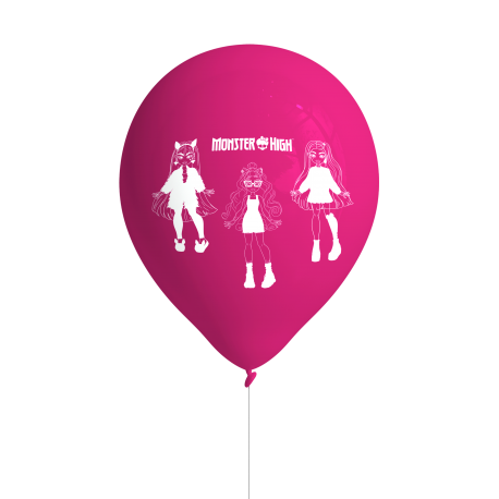 8 palloncini in lattice Monster High