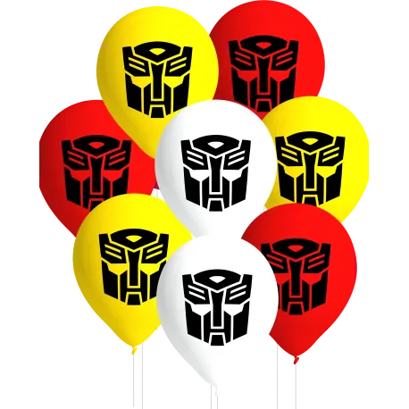 8 Globos Latex Transformers
