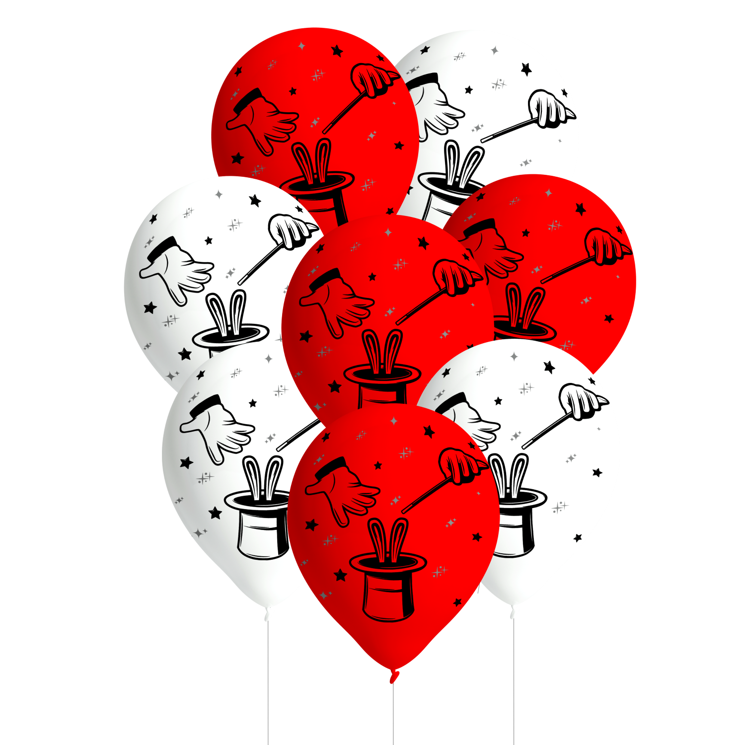 8 Globos Látex 27 cm Magia