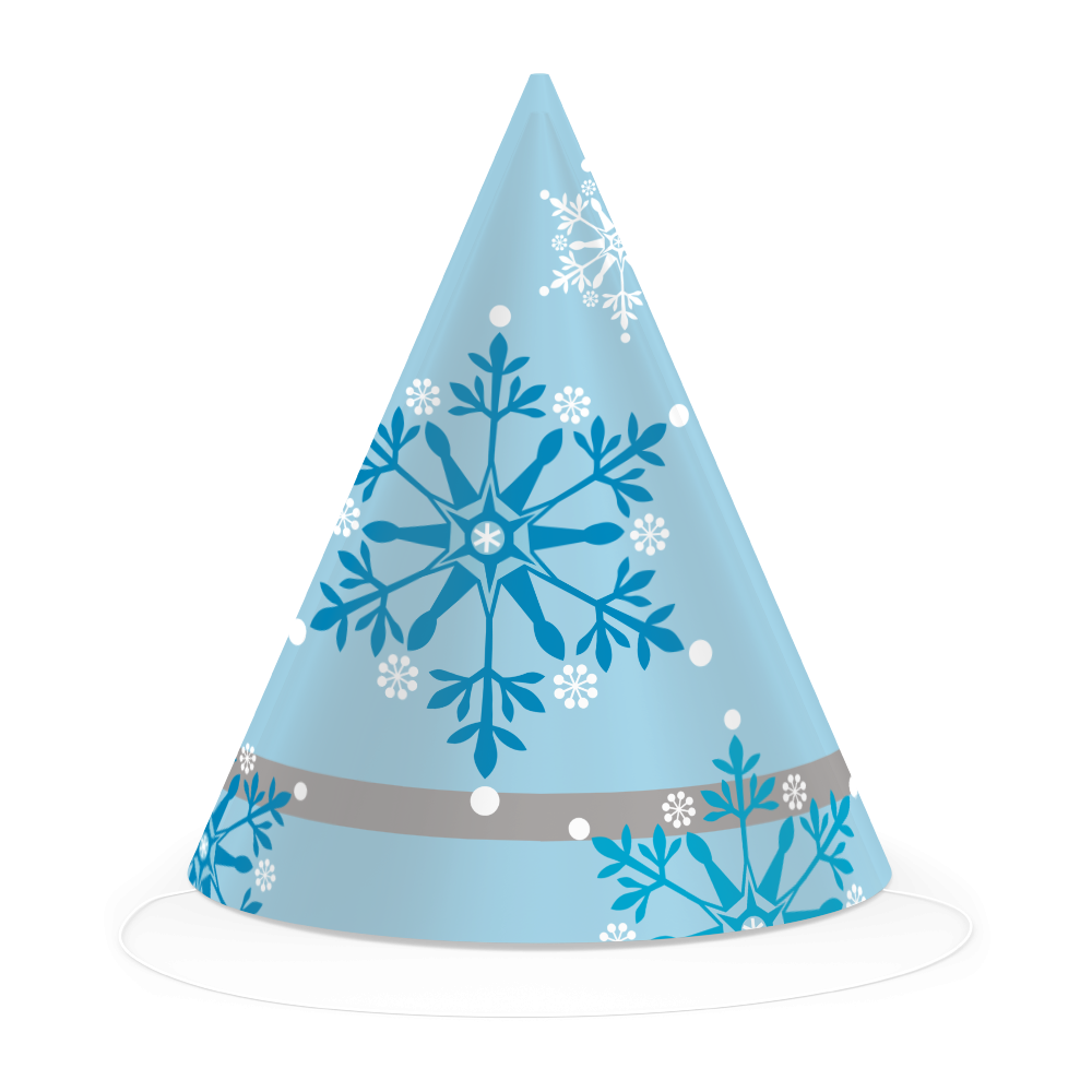 6 cappelli a vortice di fiocchi di neve
