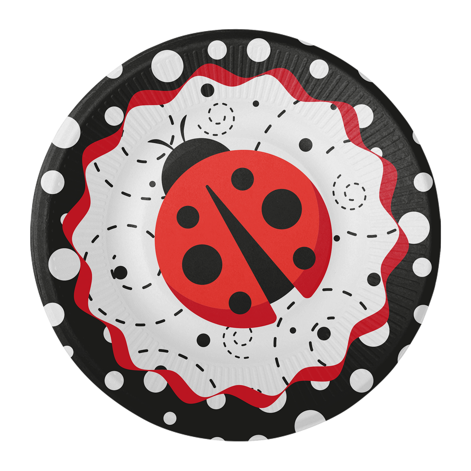 8 PIATTI COCCINELLA FANTASIA 18 CM