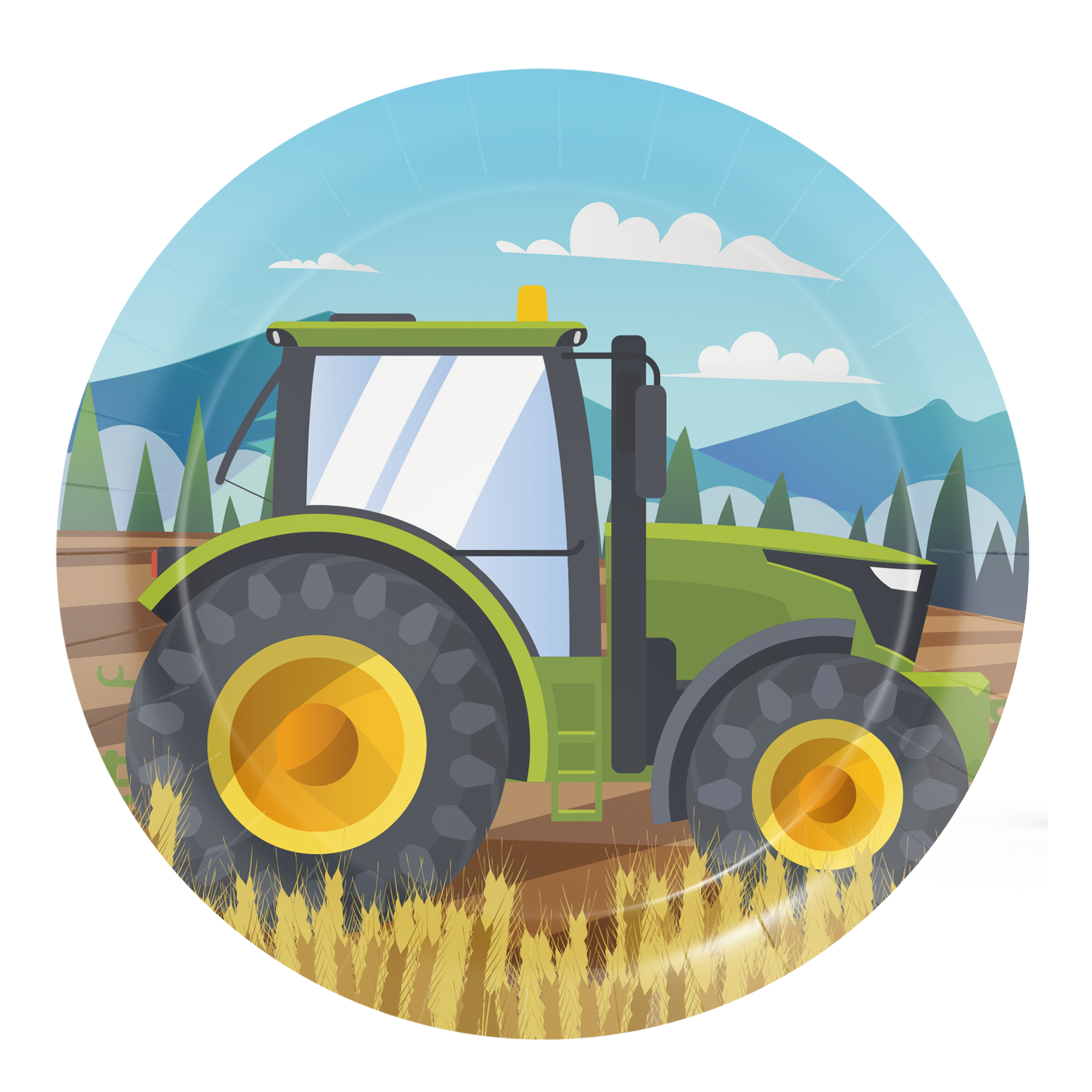 8 PLATOS 18 CM TRACTOR TIME