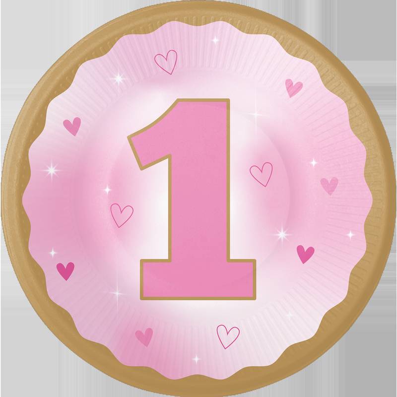 8 Piatti per Bambina del Primo Anno 23 cm