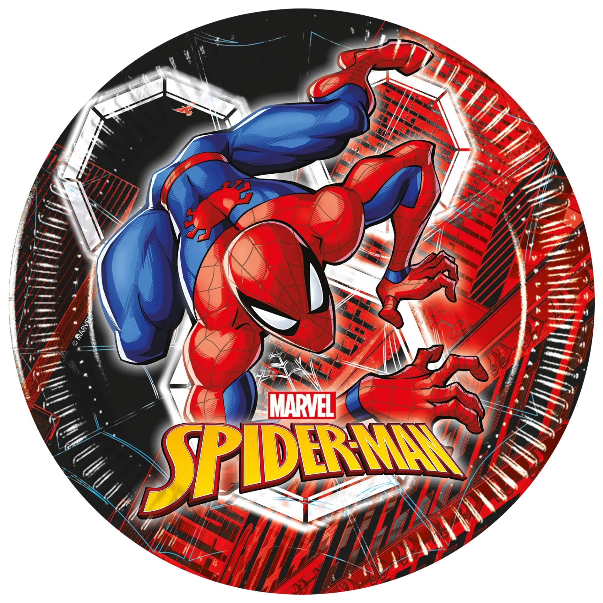 8 PLAQUES TOILE D'ARAIGNÉE SPIDERMAN 20 CM