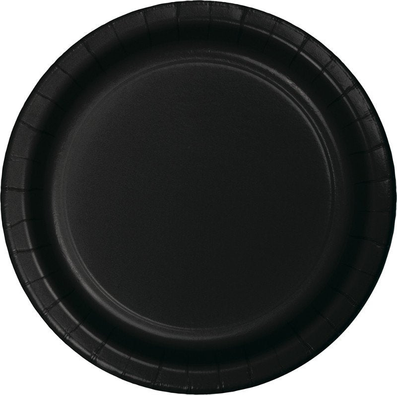 8 ASSIETTES 23 CM VELOURS NOIR
