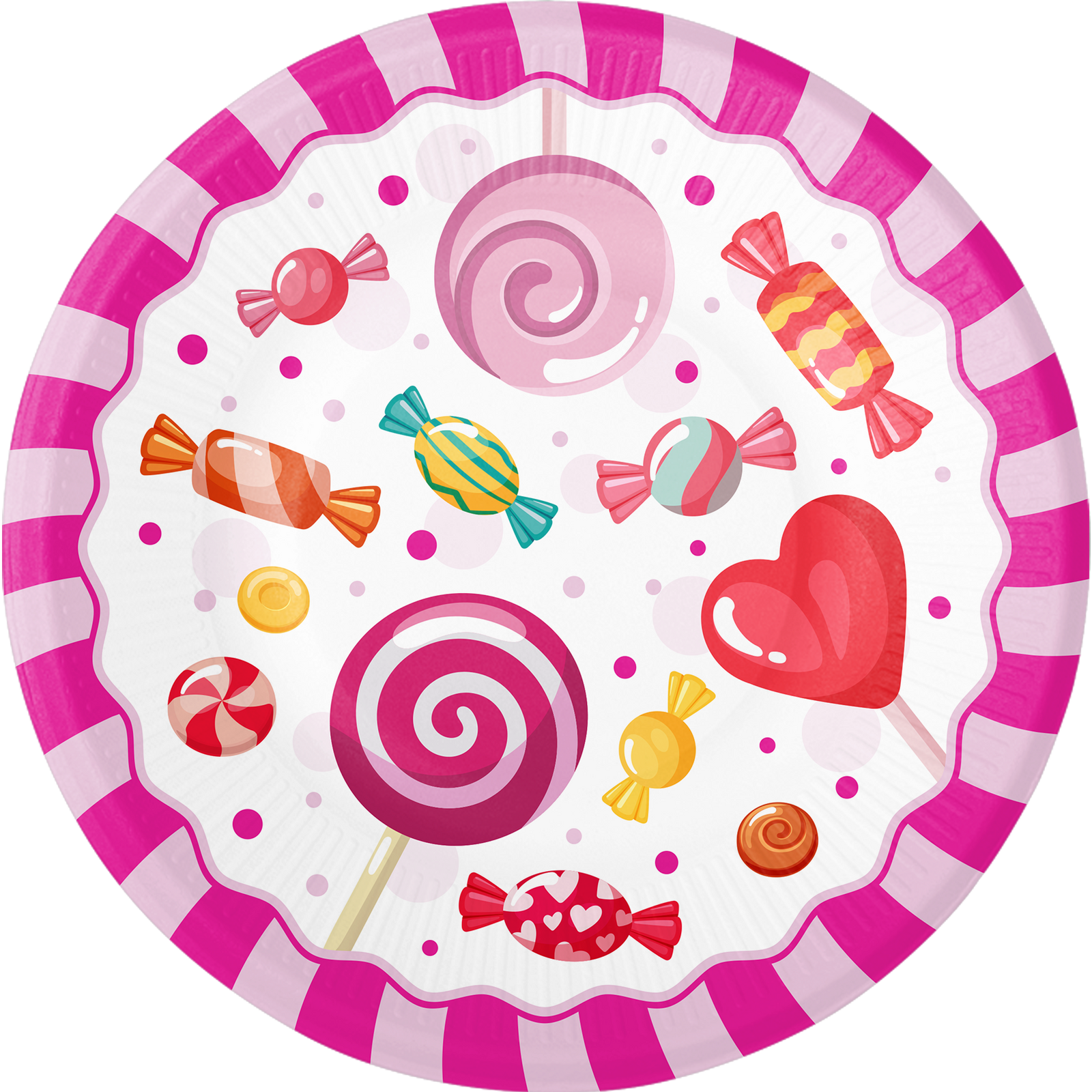 8 ASSIETTES À BONBONS DE 23 CM