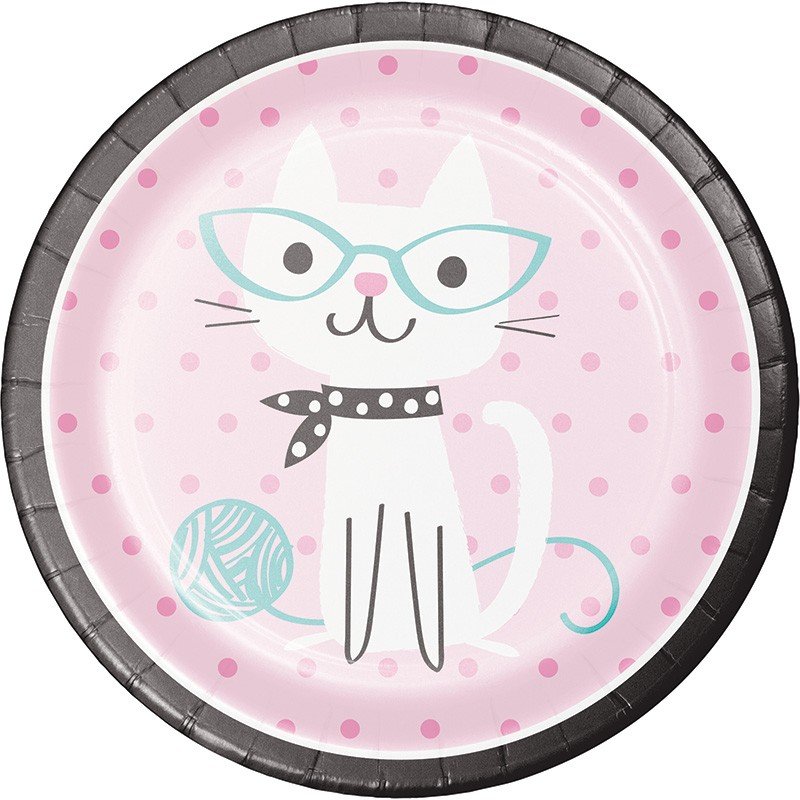 8 ASSIETTES 23 CM FÊTE DES CHATS