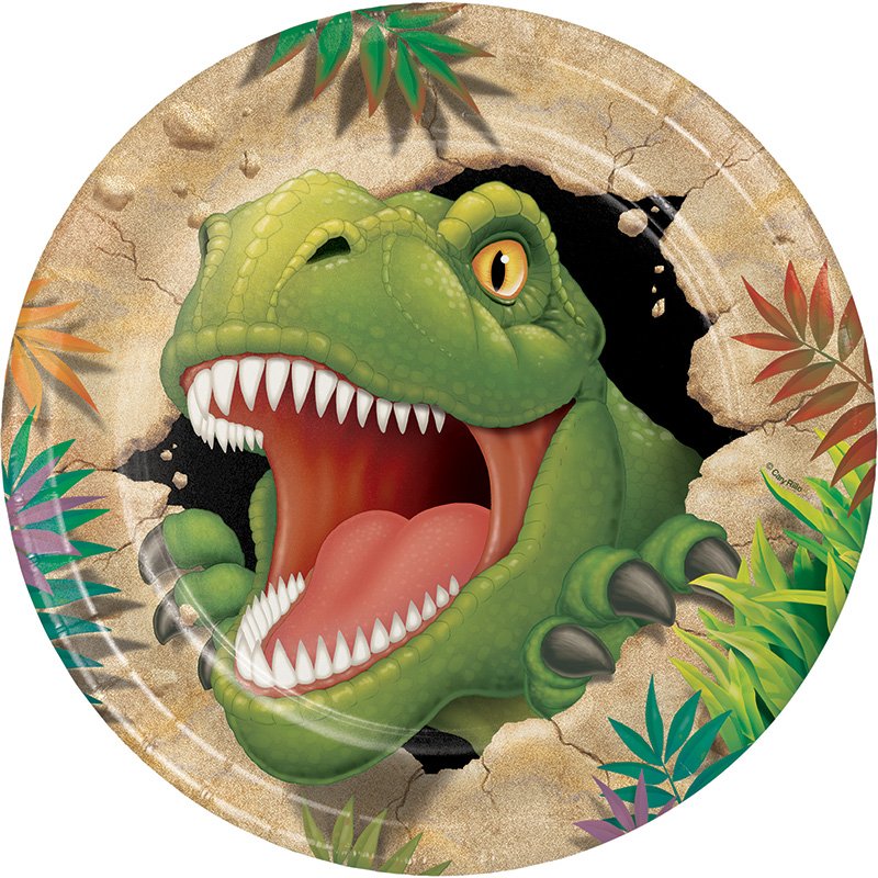 8 23 CM PLATES JURASSIC DINO